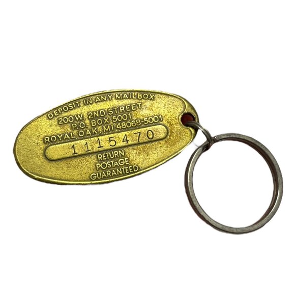 VTG 70s Chevrolet Commitment to Excellence Key Chain Owner Lost and Found Tag - Picture 5 of 5